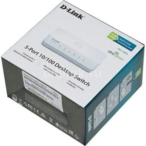 D-Link DES-1005C 5-Port 10/100 Mbps Unmanaged Switch, white