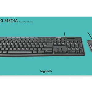 Logitech Media Set MK200 Full-Size Wired Keyboard and High-Definition Optical Mouse Set