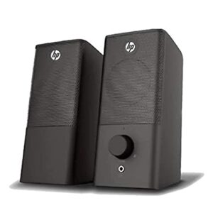 HP DHS-2101 2.0 USB Portable Multimedia Wired Black Speaker with 3.5mm AUX Connectivity, Black