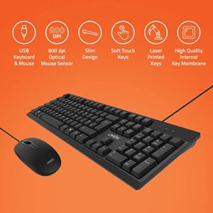 Artis C33 USB Wired Keyboard and Mouse Combo (Black)