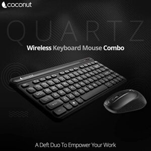 Coconut Quartz Wireless Keyboard Mouse Combo