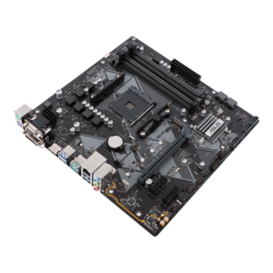 AMD AM4 mATX motherboard with Aura Sync RGB header, DDR4 3200MHz, M.2, HDMI 2.0b, SATA 6Gbps and USB 3.1 Gen 2