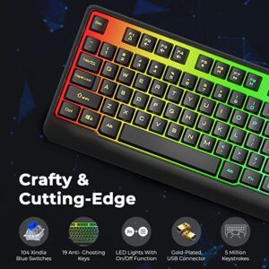 Coconut Neon Gaming Keyboard And Mouse Combo