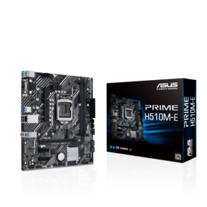 Intel® H510 (LGA 1200) micro ATX motherboard with PCIe 4.0, 32Gbps M.2 slot, Intel® 1 Gb Ethernet, DisplayPort, HDMI, D-Sub, USB 3.2 Gen 1 Type A, SATA 6Gbps, COM header, RGB header