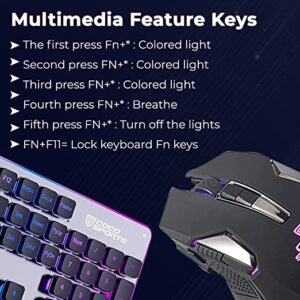 Coconut Glassy Gaming Keyboard and Mouse Combo