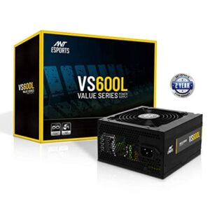 Ant Esports VS600L 600 Watt Non-Modular Continuous Power Gaming Power Supply/PSU for PC