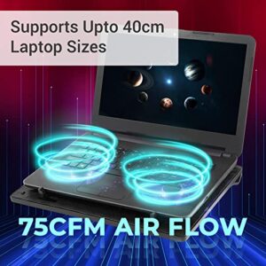 Zebronics, ZEB-NC3300 USB Powered Laptop Cooling Pad with Dual Fan, Dual USB Port and Blue LED Lights